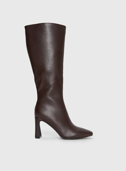 Sawyer Knee High Boots Brown