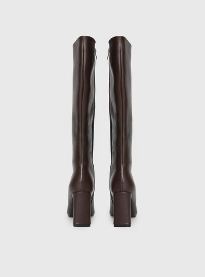 Sawyer Knee High Boots Brown