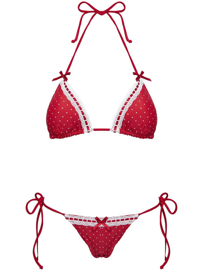 Crispy Bikini Bottoms Red Polka
